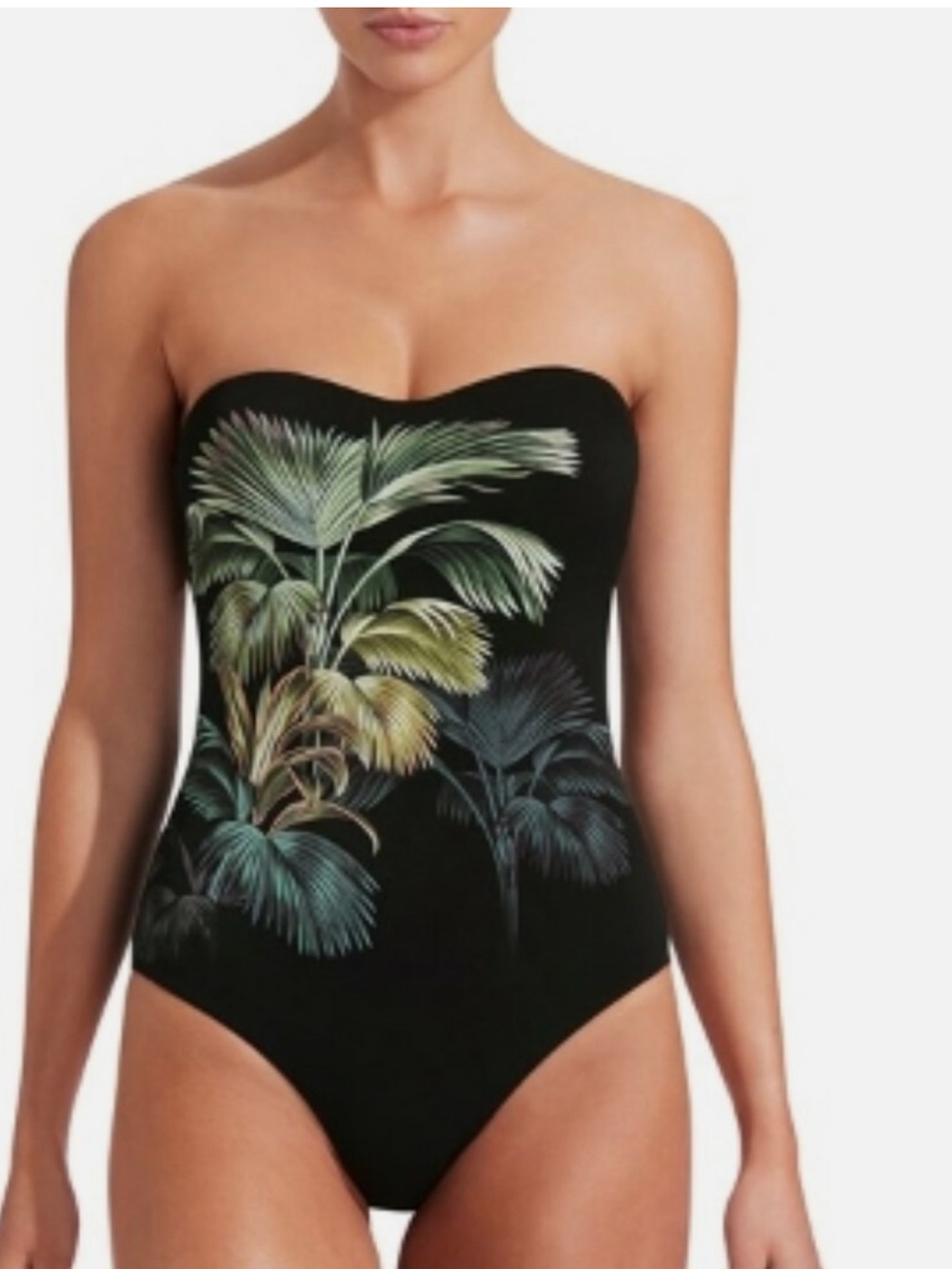 Jets 272157 Women's Evoke Bandeau Black One Piece Swimsuit Size 12